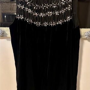 Chic Black Beaded Evening Gown